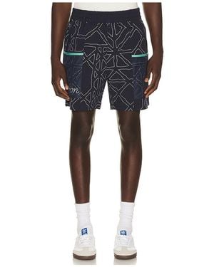 Malbon Mesh Basket Shorts En Color Verde Talla (También En S, M, Xl/1X) - Azul