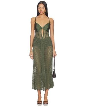 PATBO ROBE MAXI SIRENA en Olive - Vert