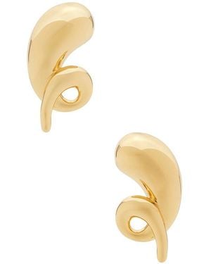 Lele Sadoughi Twirly Button Stud Earrings - Metallic