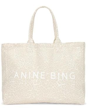 Anine Bing Leo Canvas Tote Bag - Natural