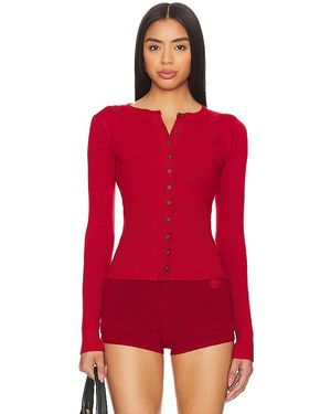Frankie's Bikinis Lenon Cloud Knit Jumper - Red