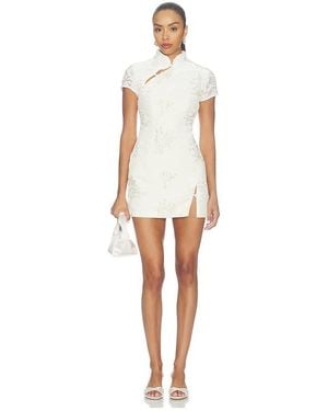 Kim Shui Haylee Qipao Mini Dress - White