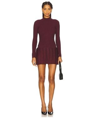 retroféte Strickkleid Devika - Rot