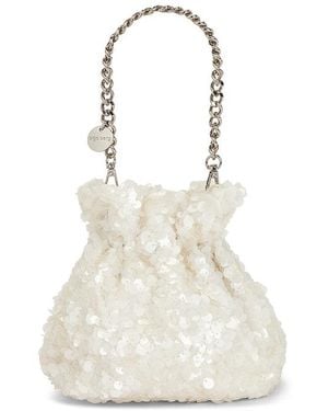 OLGA BERG Mattie Sequin Pouch - White