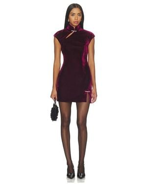 SAU LEE Dawn Mini Dress - Red