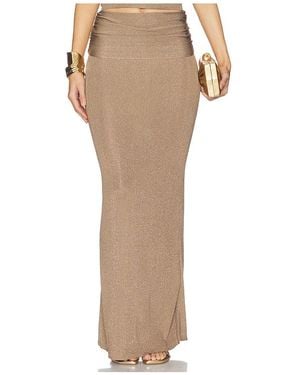 Lovers + Friends Renna Ruched Waist Maxi Skirt - White