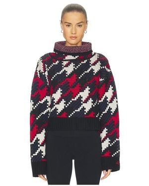 Perfect Moment Strick Turtle Neck Herringbone - Blau