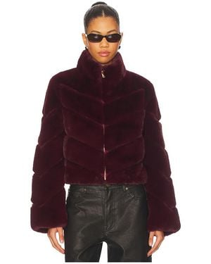 Generation Love Brianna Faux Fur Jacket - Red