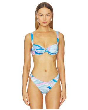 Cin Cin Ariel Ruched Bikini Top - Orange