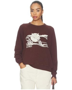 The Great The College Sweatshirt With Everglade Graphic - Red