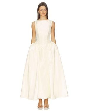 Kate Barton Clarissa Liquid Midi Dress - White