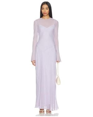 Bec & Bridge Delilah Long Sleeve Maxi Dress - Purple