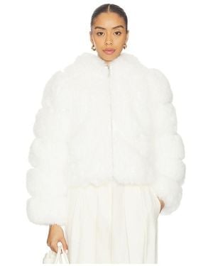 Adrienne Landau Icon Fur Jacket - White