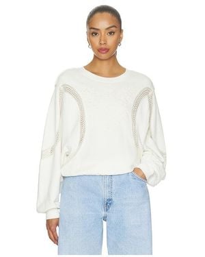 Free People Love Lace Sweatshirt - White