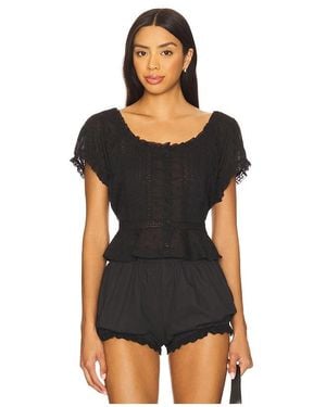 RIXO London Sandi Top - Black
