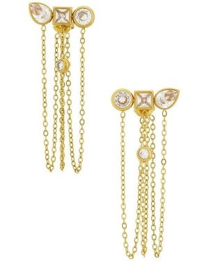 BRACHA Pendientes Tate En Color Oro Metálico Talla - Blanco