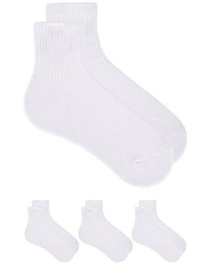 Stems 3-pack Cushioned Bow Ankle Socks - White