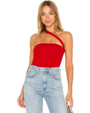 superdown Rony Asymmetrical Bodysuit - Red
