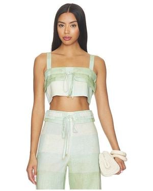 Alexis Oxford Top - Green