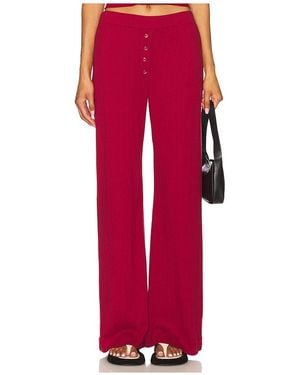 VIR VITA Pointelle Lounge Pant - Red