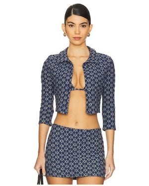 Devon Windsor Chaqueta Recortada Lila En -Dark Talla En - Azul