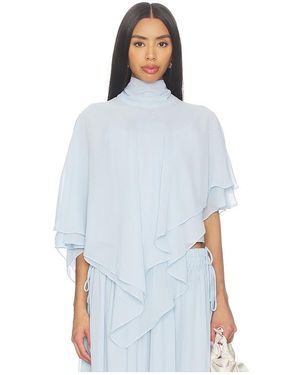 Line & Dot Amorette Cape Top - Blue