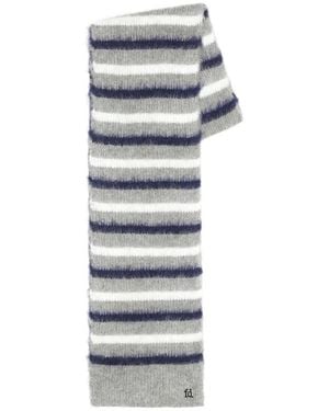 FAVORITE DAUGHTER The Striped Knit Scarf - Gray