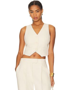 Shona Joy Irena Tailored Fitted Vest - White