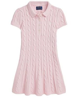 Polo Ralph Lauren Kids Cable Knit Polo Dress - Pink