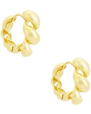 Casa Clara Blossom Hoop Earrings - Metallic