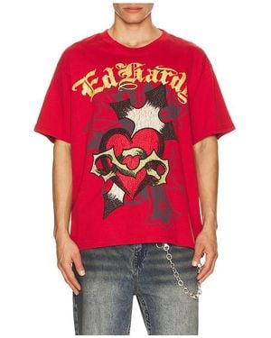 Ed Hardy Heart Boxy Tee - Red