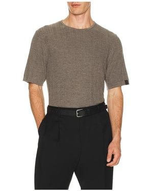 Rag & Bone Crawford Cashmere Blend Tee - Grey