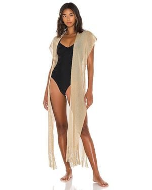 Luli Fama Golden Queen Long Caftan - Metallic