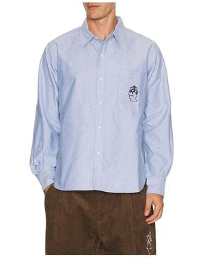 Brain Dead Camisa En Color Azul Talla (También En S, Xl/1X)