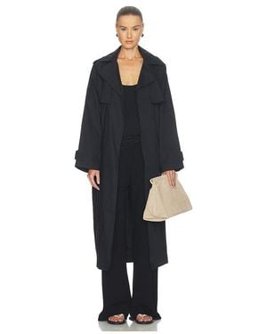 Skims Swiss Cotton Sateen Trench Coat - Black