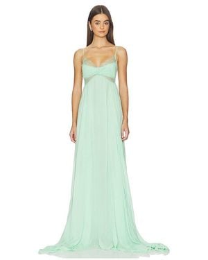 Blumarine Georgette Plisse Dress - Blue