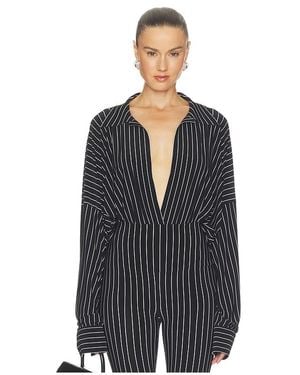 Norma Kamali Oversized Bodysuit - Schwarz