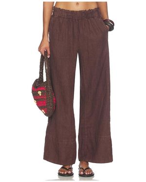 Free People Days End Linen Pull On - Brown