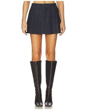 Citizens of Humanity Pleated Mini Skirt - Blue