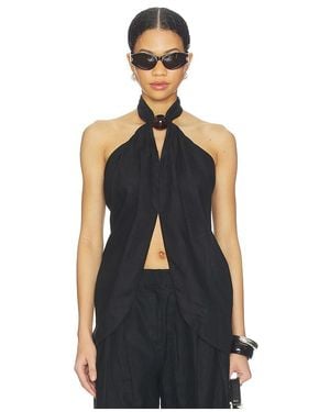 Faithfull the Brand Biba Halter Top - Black