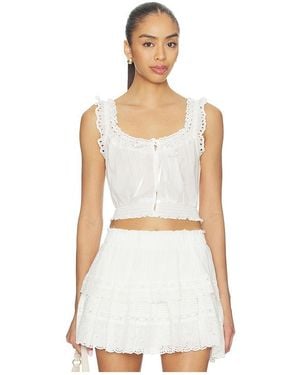 LoveShackFancy Lupo Top - White