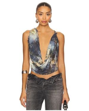 Jaded London Super Cowl Top - Brown