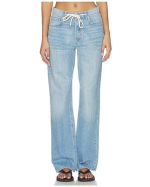 GRLFRND Bella Low Rise Boyfriend Drawstring - Blue