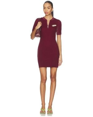 CASABLANCA Bubble Jacquard Mini Dress - Red