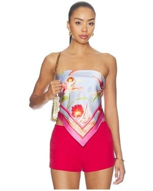 retroféte Alivia Silk Top - Red