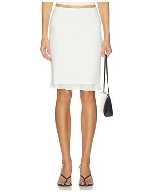 With Jean Ella Skirt - White