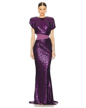 Zhivago Bond Sequin Gown - Purple