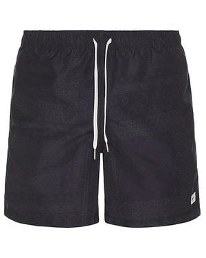 Bather Tonal Bandana Swim Trunks - Black