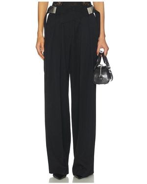 The Attico Wide Leg Pant - Black