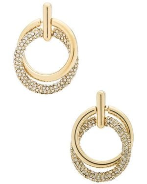 BaubleBar Pave Interlocked Drop Earrings - Metallic